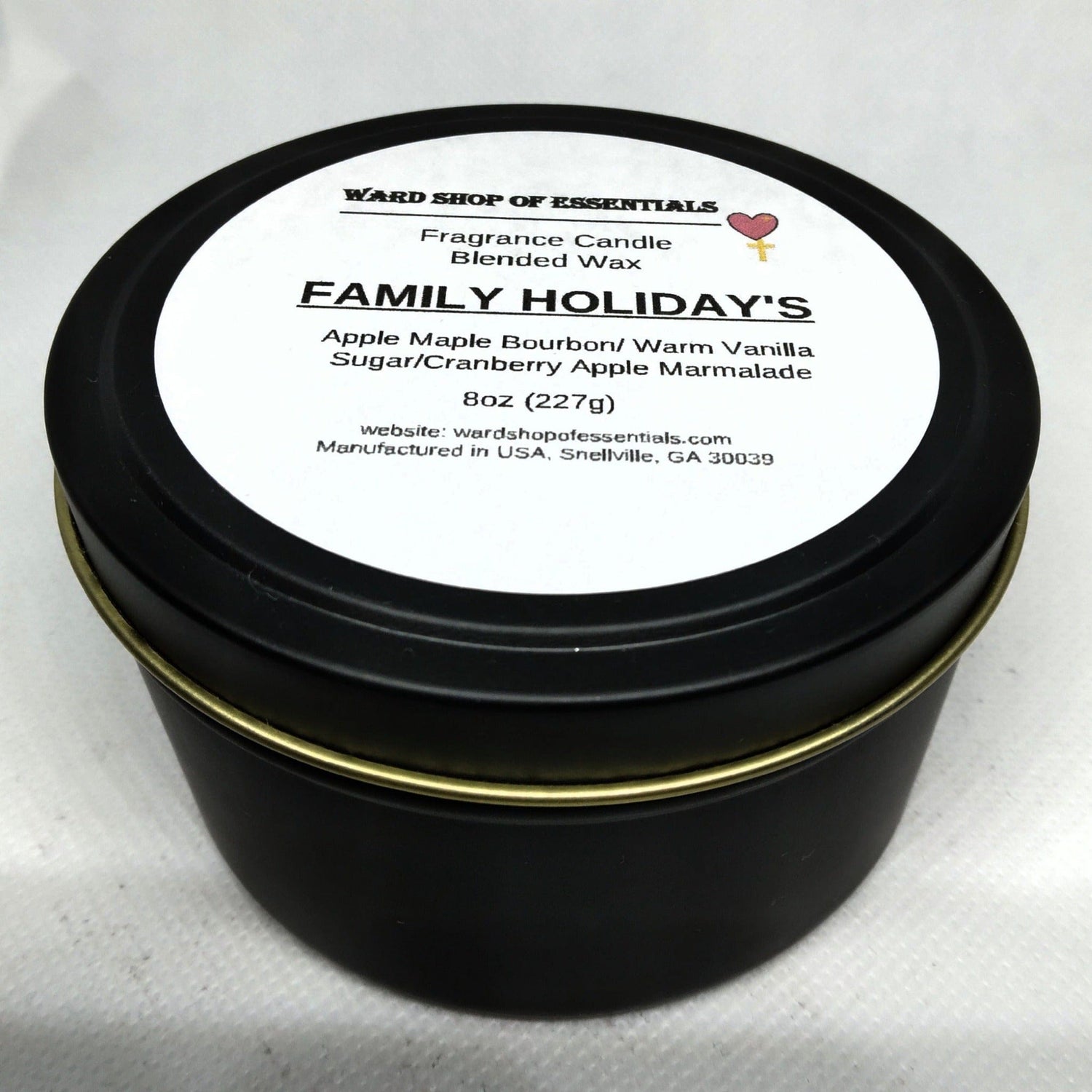 Family Holiday's Single Wick Candle - Ward Shop Of Essentials