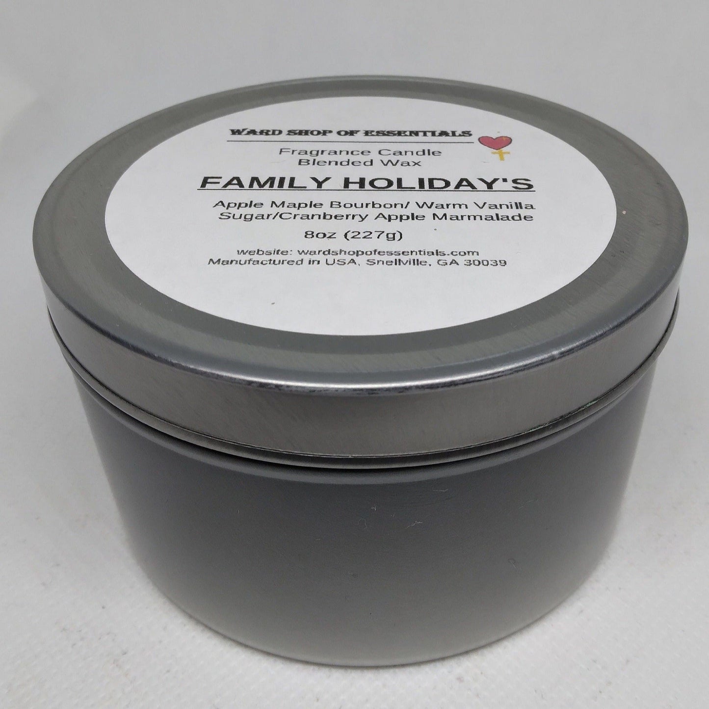 Family Holiday's Single Wick Candle - Ward Shop Of Essentials