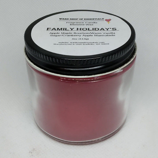 Family Holiday's Single Wick Candle - Ward Shop Of Essentials