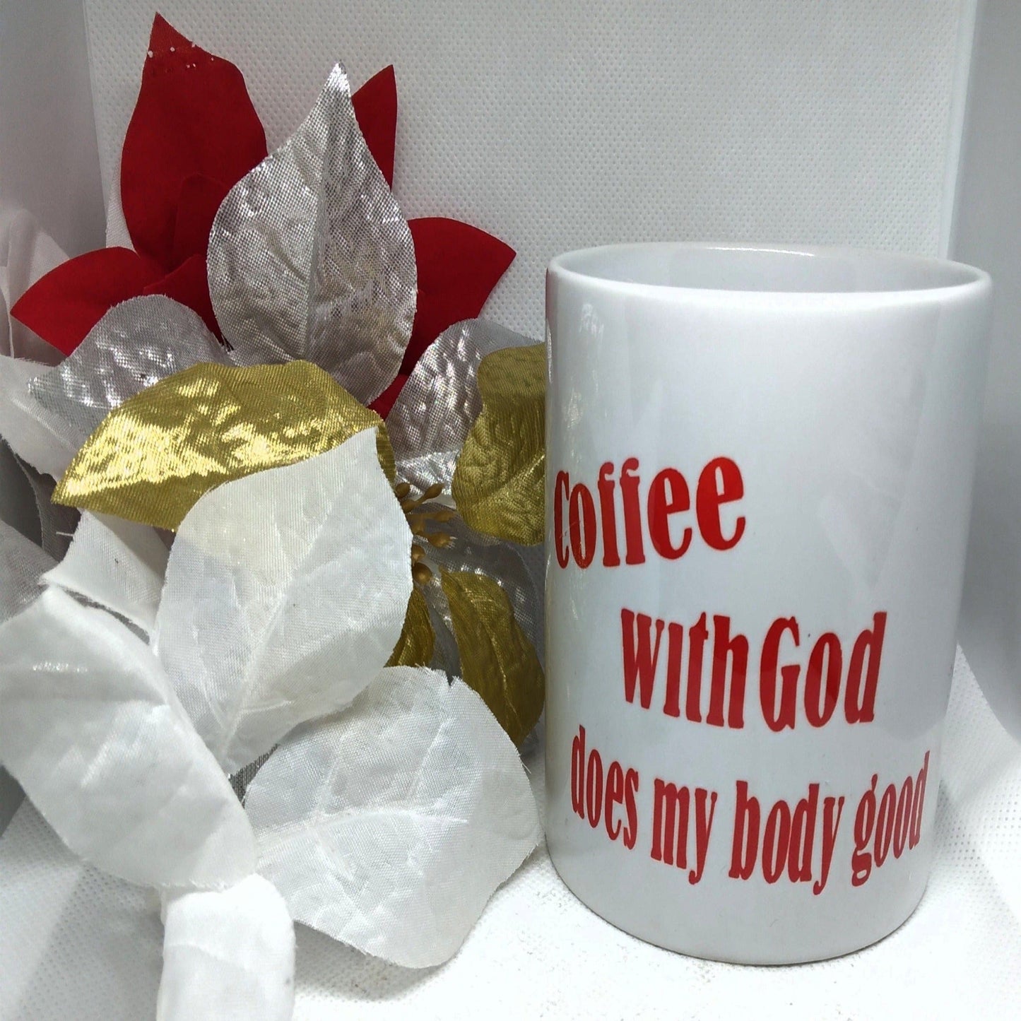 Coffee With God Does My Body Good Coffee Mug - Ward Shop Of Essentials