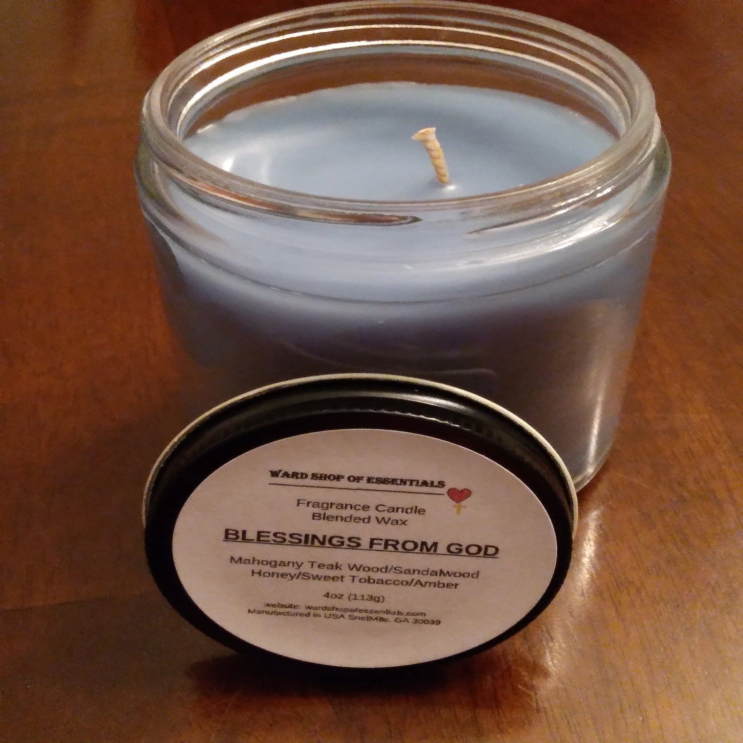 Blessings From God Single Wick Candle - Ward Shop Of Essentials